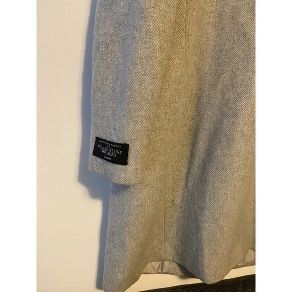 Le Chateau Wool Blend Funnel Neck Asymmetrical Grey Coat Size XXL - Picture 8 of 9